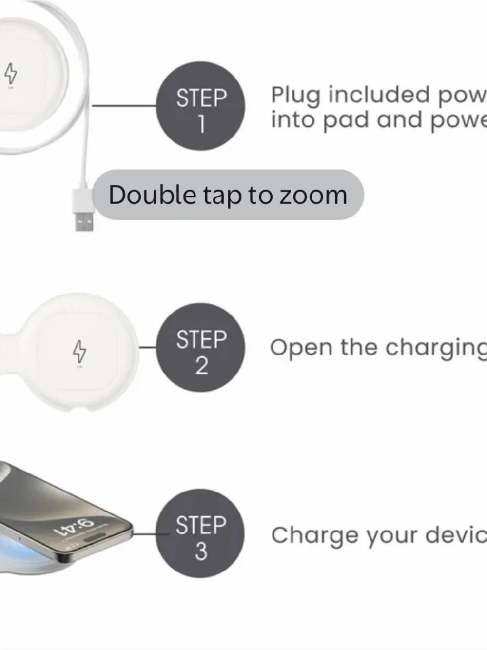 TravelSmart by Conair Foldable Wireless Charging Pad  NIB - White